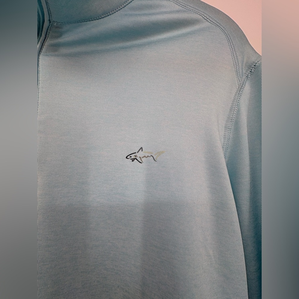 GREG NORMAN Golf Shirt Light Blue Quarter-Zip Pullover Women’s Large - Picture 5 of 8